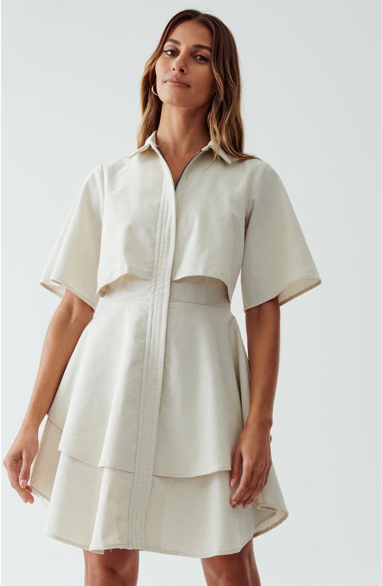 WILLA Hugh Layered Dress, Alternate, color, Neutral