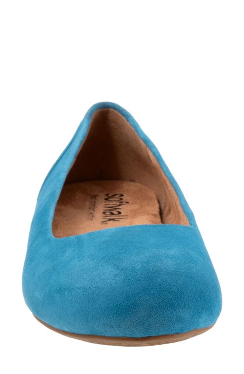 Softwalk ® Sonoma Flat In Sky Blue Suede