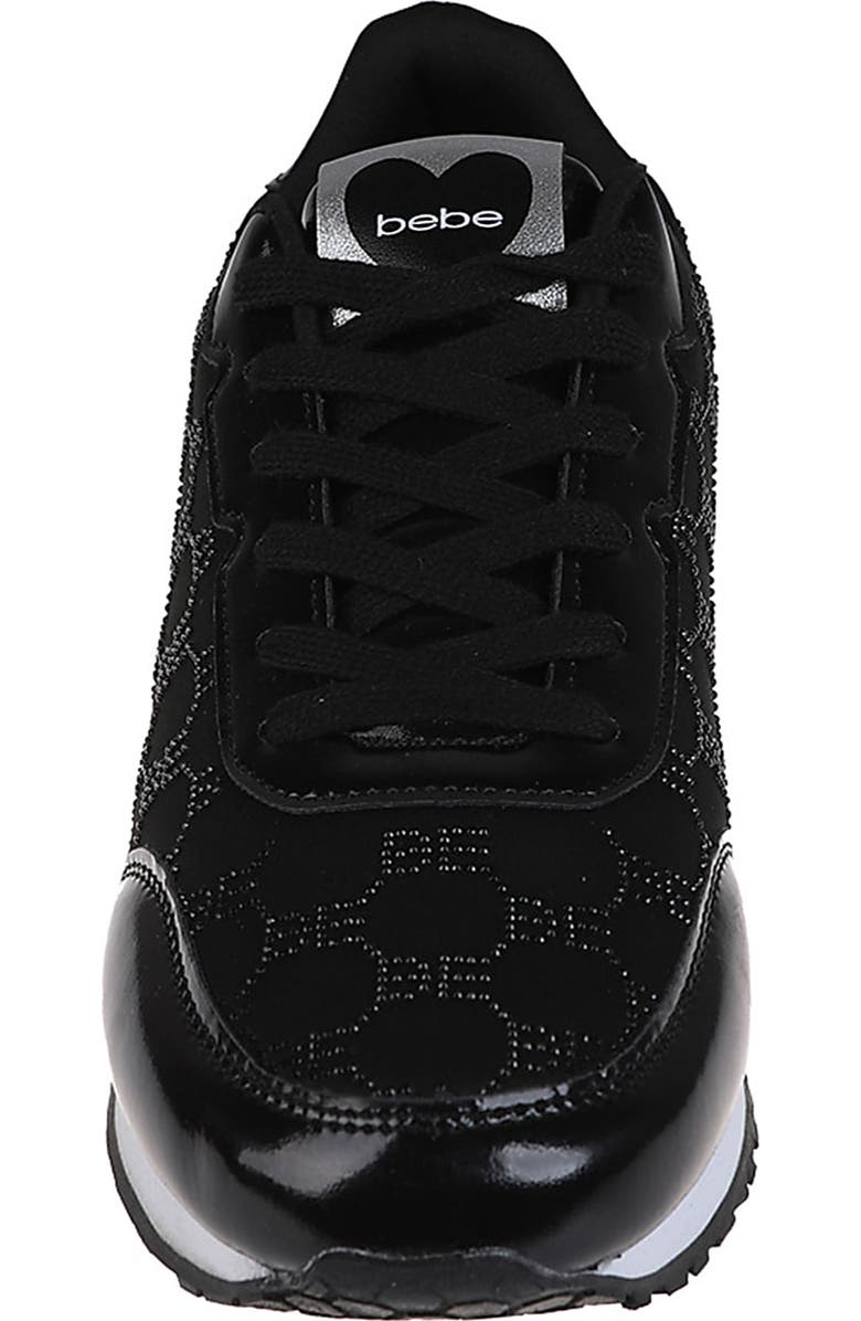 bebe Rhinestone Jogger Sneaker, Alternate, color,