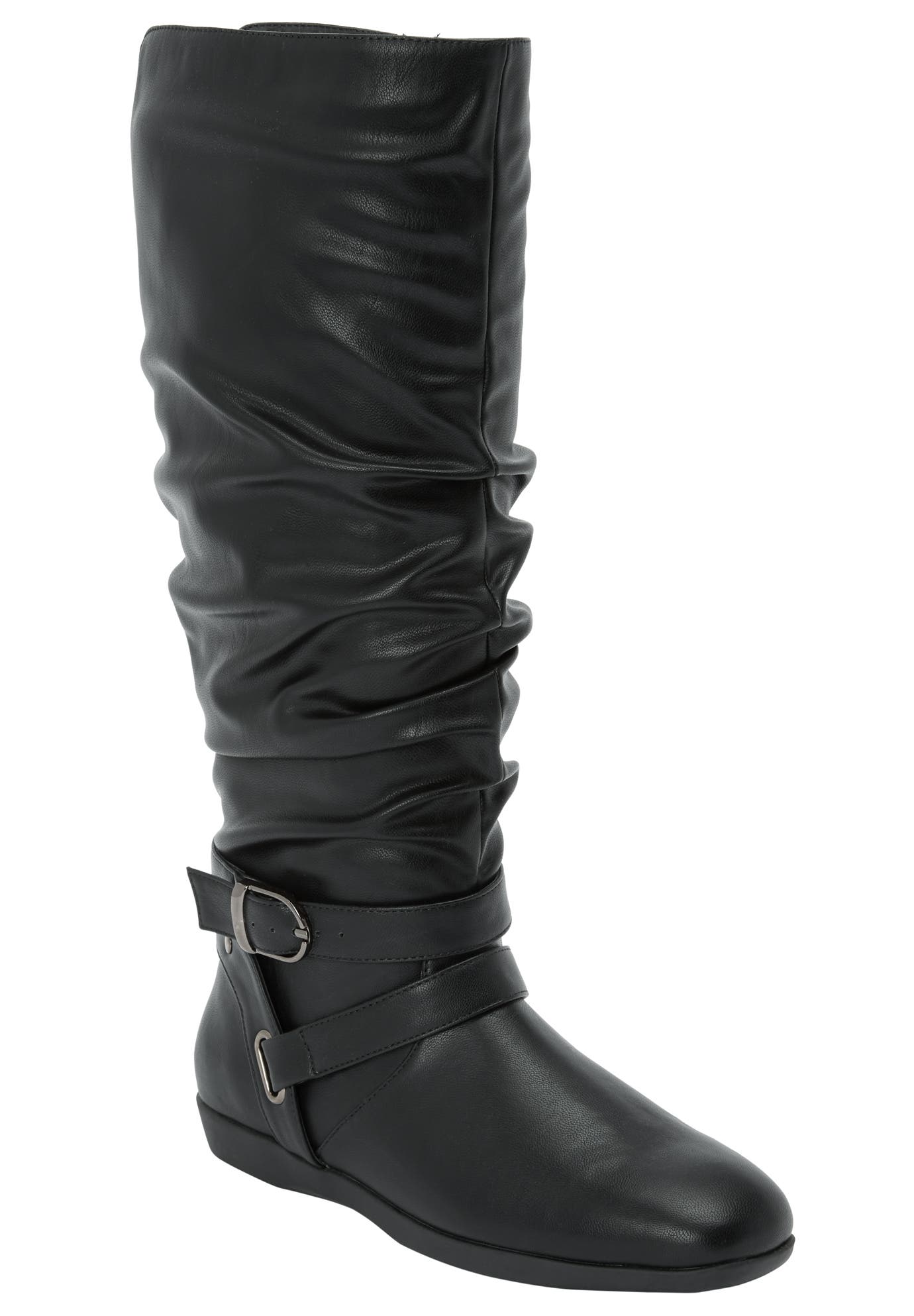 The Arya Wide Calf Boot, Main, color, BLACK