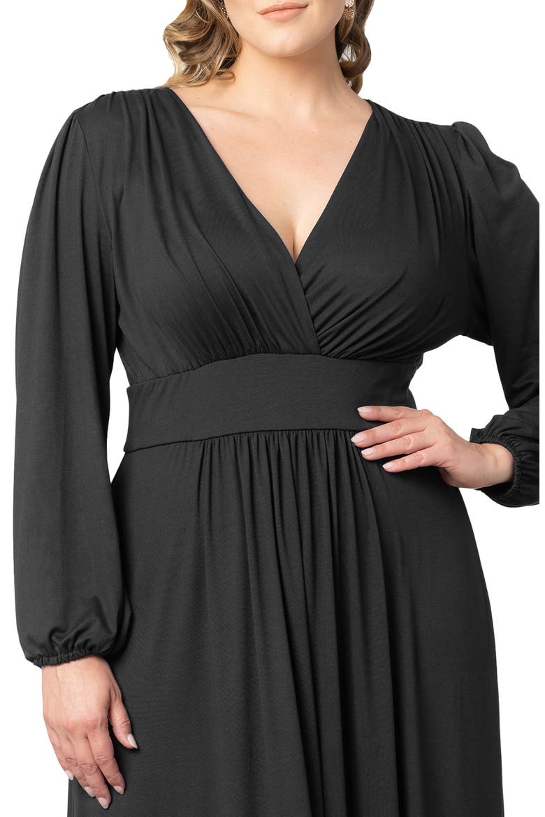 Kelsey Long Sleeve Maxi Dress, Alternate, color, BLACK NOIR