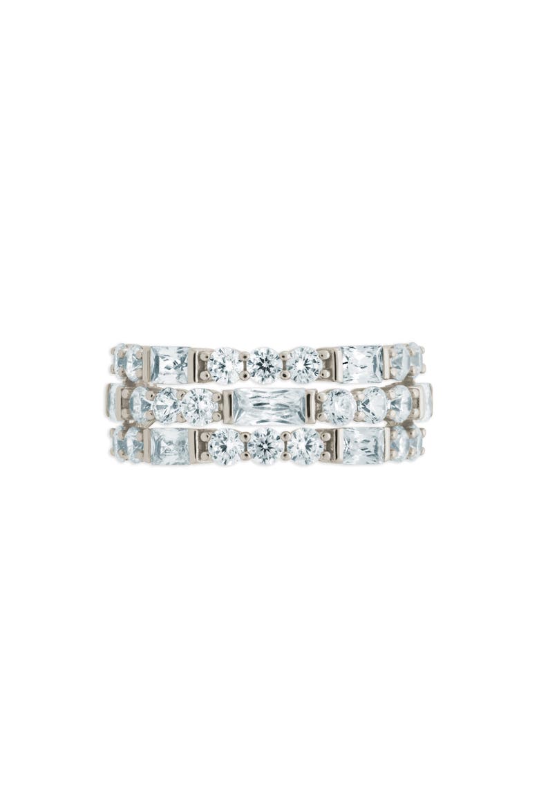 Kornelia Three Row Eternity Band Ring, Alternate, color, SILVER