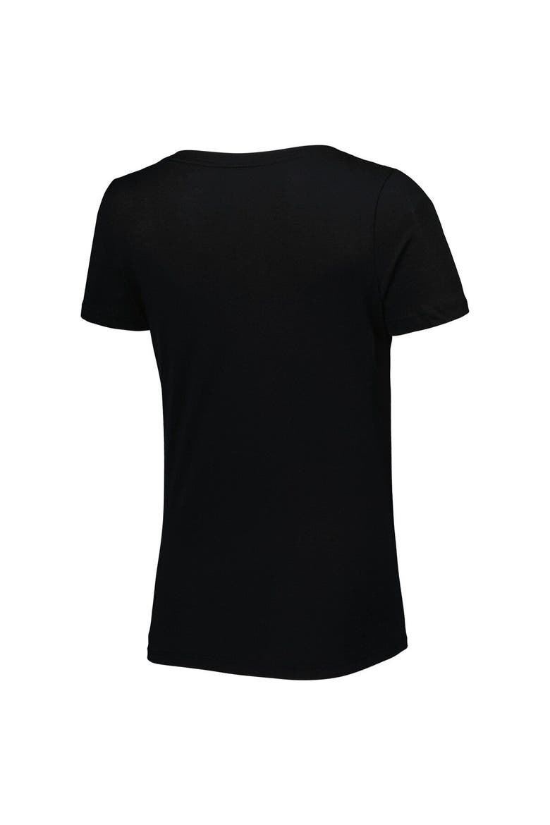 Women's New Era Black New Orleans Saints Ink Dye Sideline V-Neck T-Shirt, Alternate, color, Black