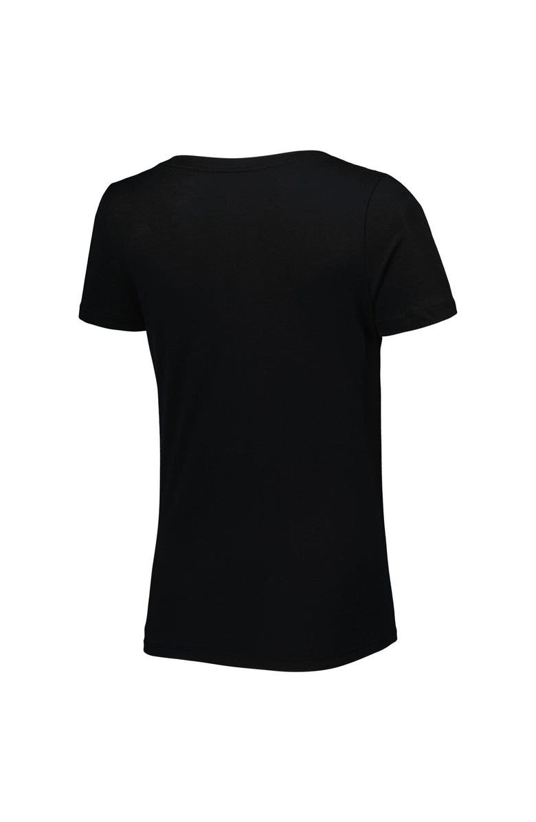 New Era Women's New Era Black New Orleans Saints Ink Dye Sideline V-Neck T-Shirt, Alternate, color,