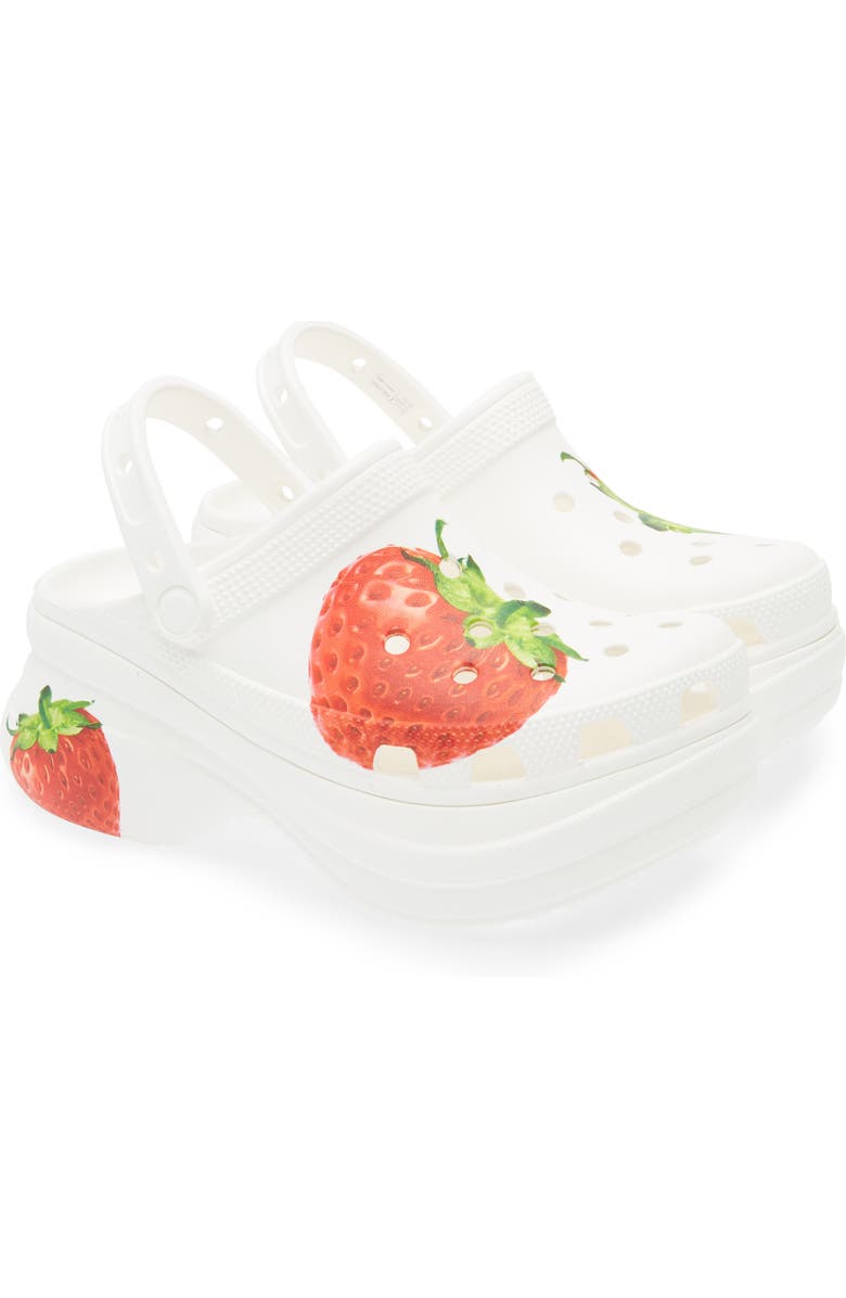 CROCS Bae Fresh Fruits Platform Clog, Main, color, Strawberry