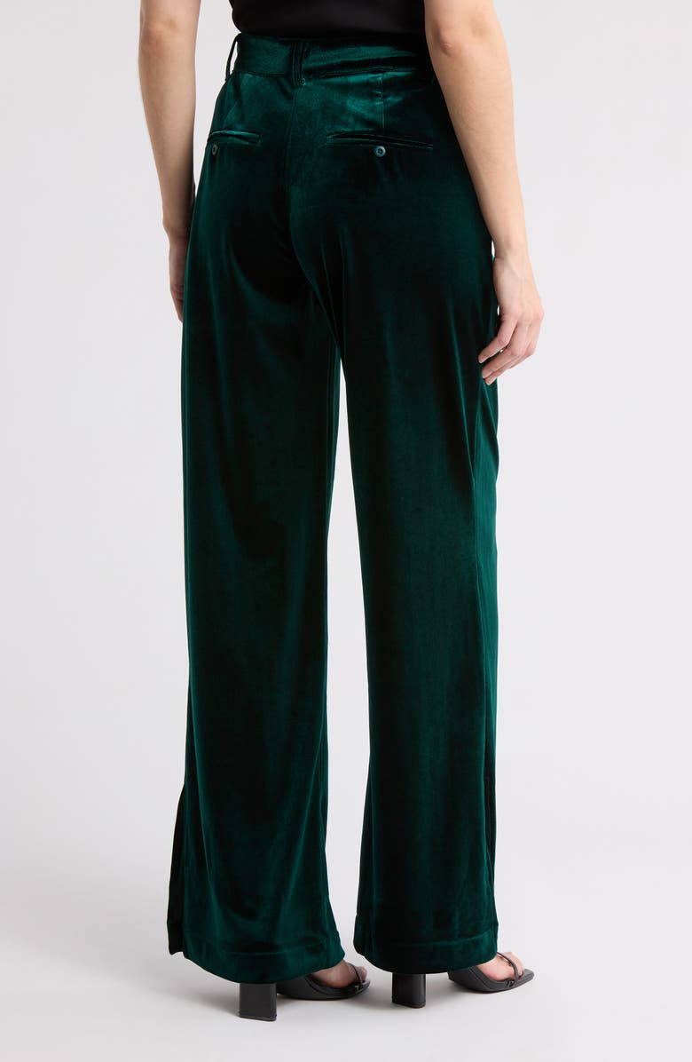 BLANKNYC Pleated Velvet Wide Leg Pants, Alternate, color, 