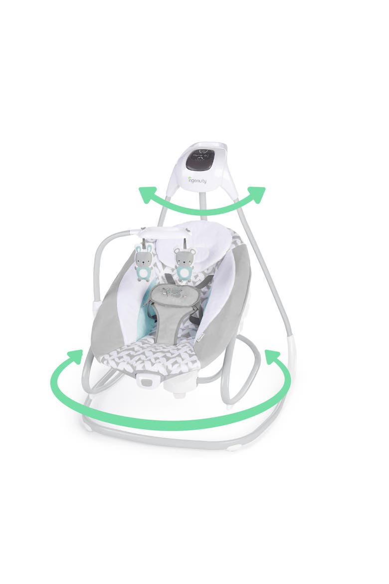 2-in-1 Multi-Direction Compact Vibrating Baby Swing & Rocker, Alternate, color, Multicolored
