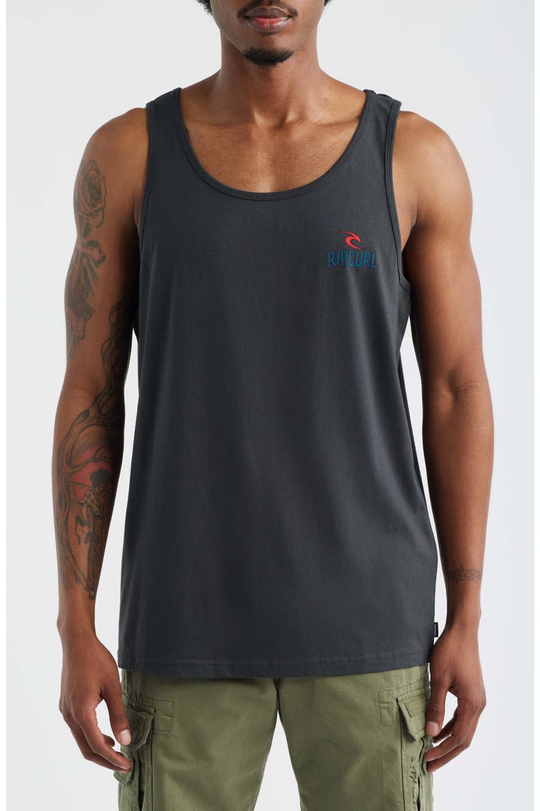 Shred Till Dead Cotton Graphic Tank, Main, color, WASHED BLACK