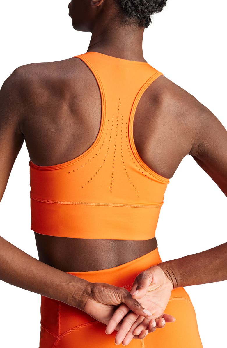 adidas by Stella McCartney TPR Sports Bra Tank, Alternate, color, Semi Impact Orange