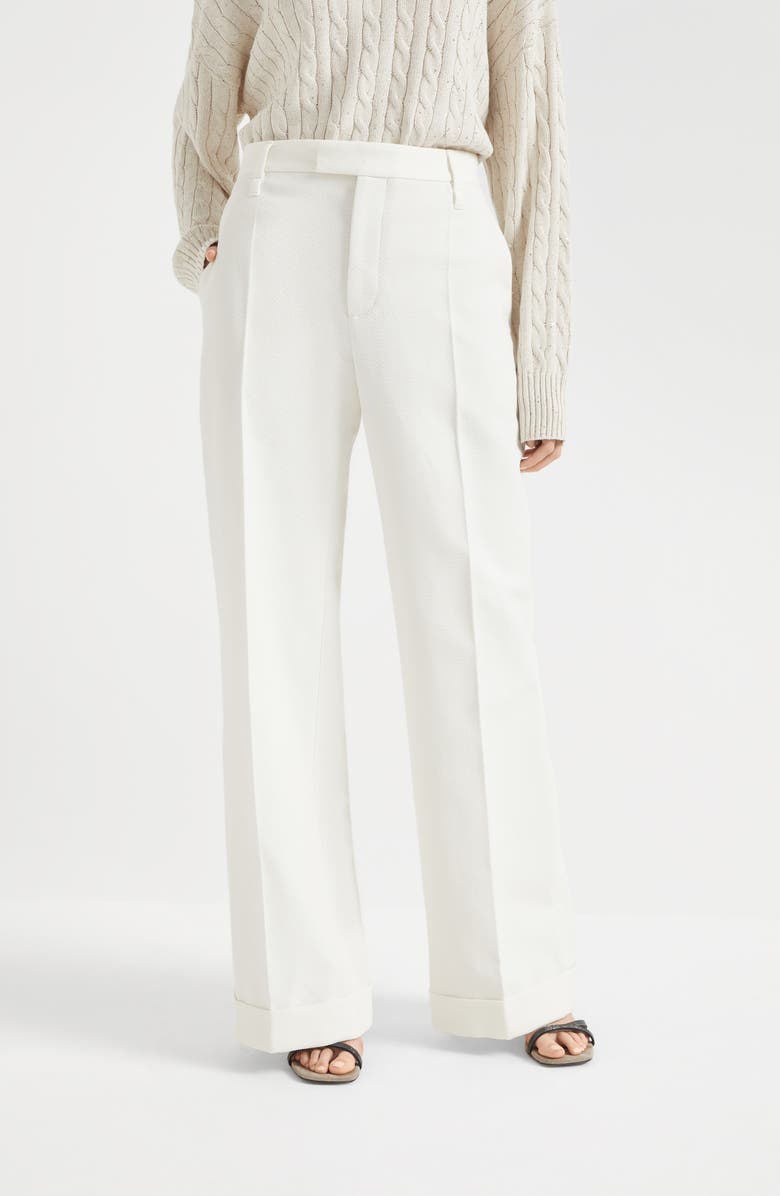 Brunello Cucinelli Loose Flared trousers, Alternate, color, 