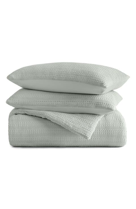 Waffle Textured 3-Piece Comforter Set