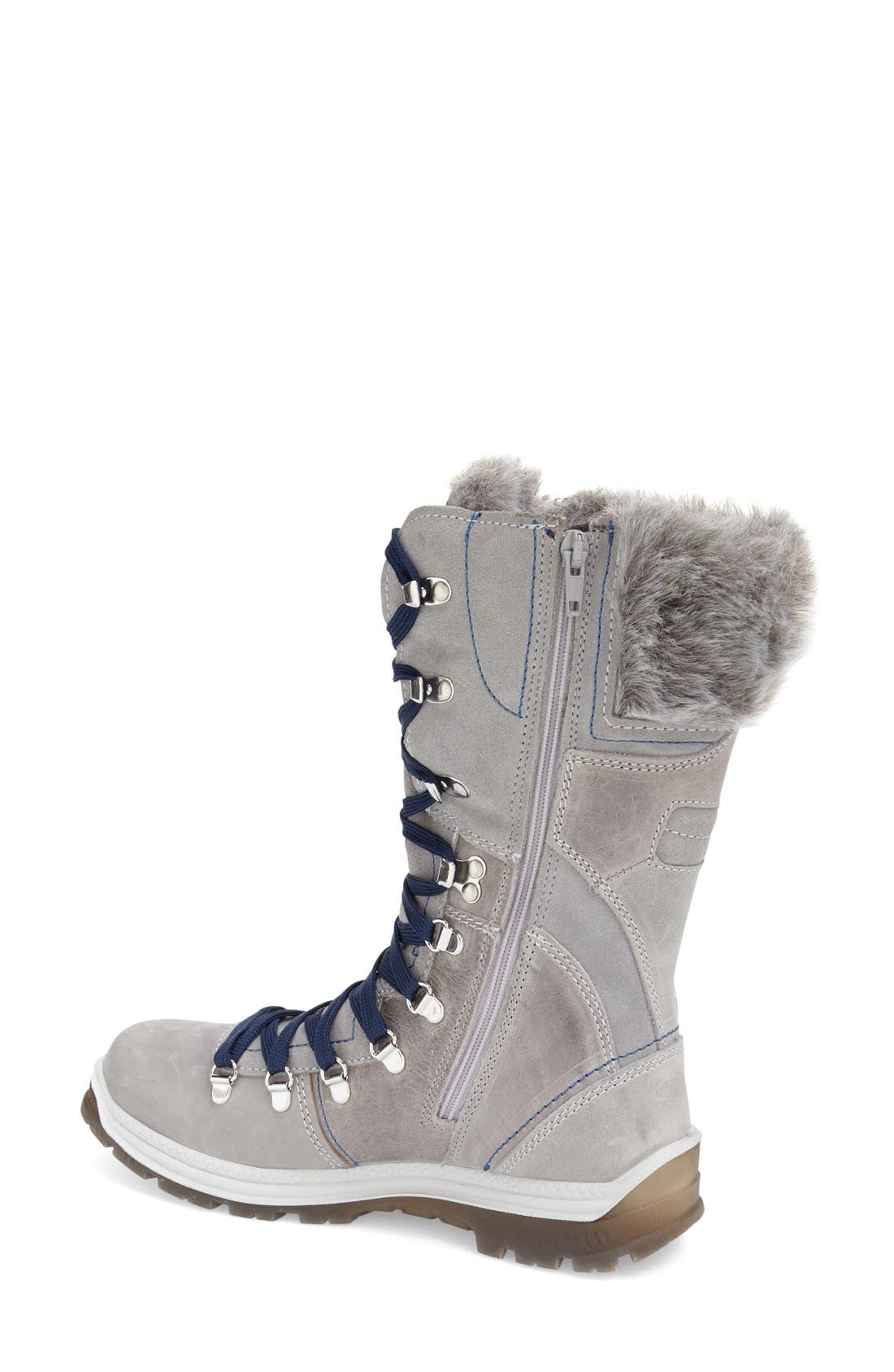 'Melita' Waterproof Boot, Alternate, color, STEEL LEATHER