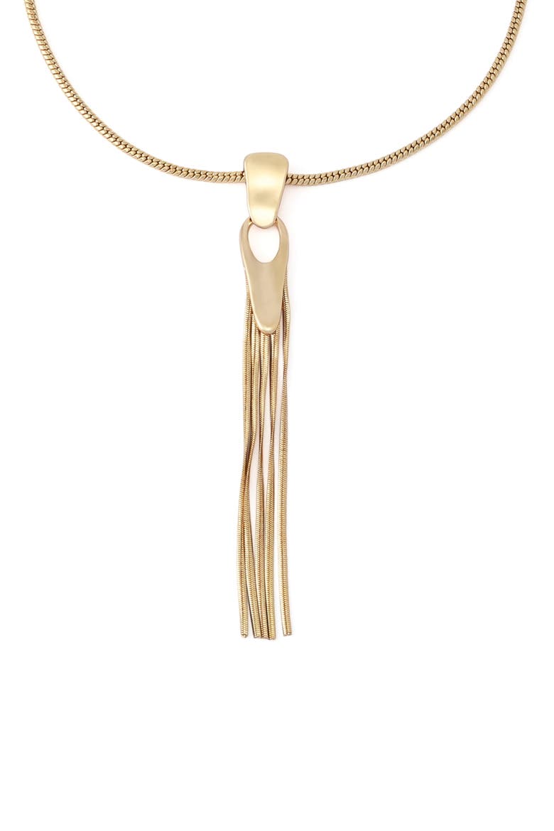 Fringe Pendant Necklace, Alternate, color, GOLD