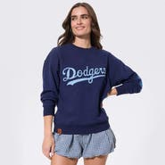Terez Women's Terez Navy Los Angeles Dodgers Denim Patch Sweatshirt