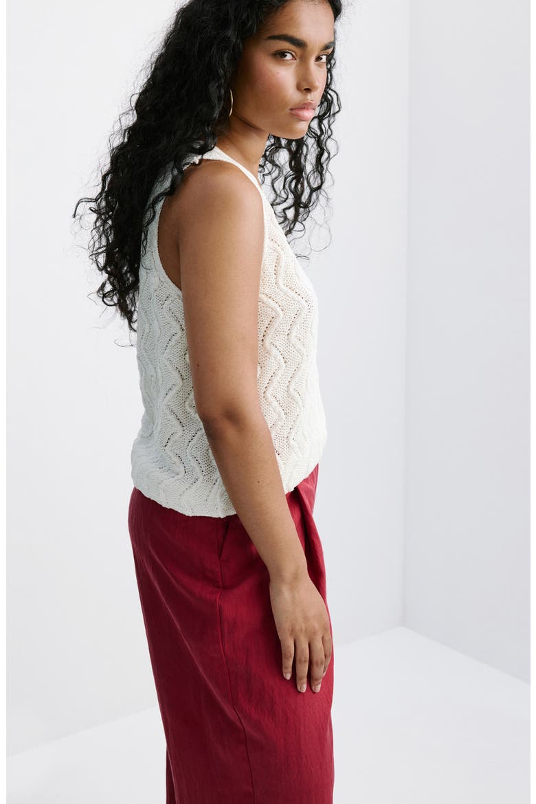Open Stitch Sweater Vest, Alternate, color, OFF WHITE