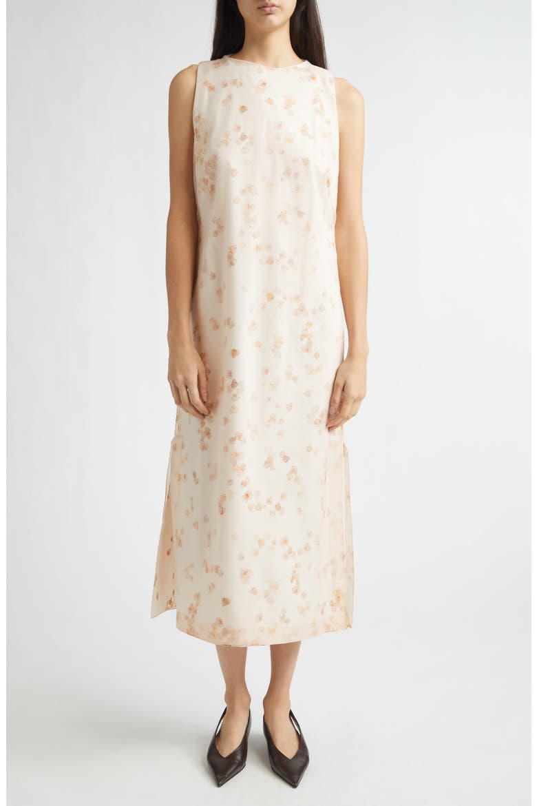 Nadja Stretch Cotton Poplin Shift Dress, Main, color, 416689 PALE BLUSH PETALS