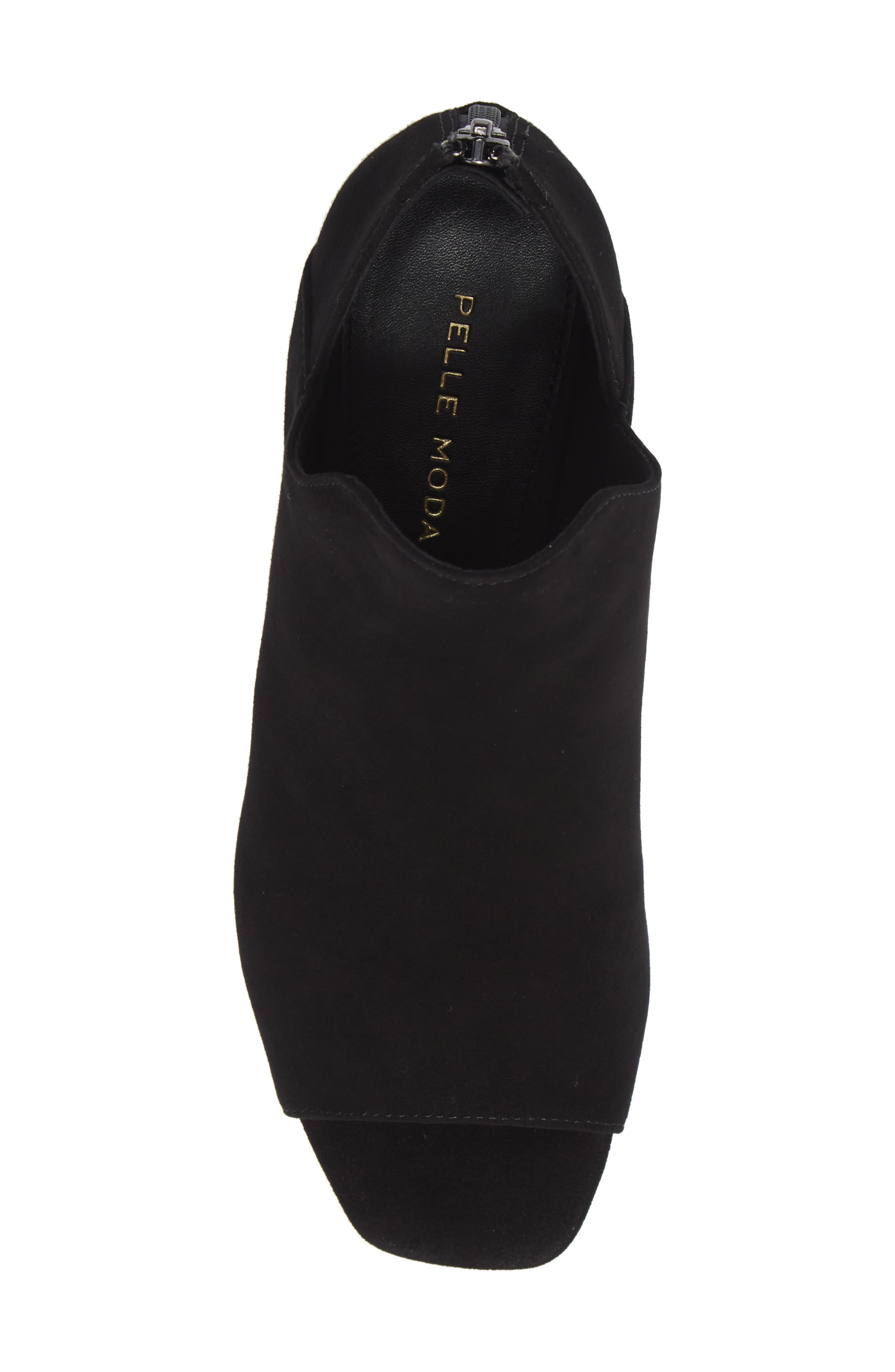 Pelle Moda Vonn Open Toe Ankle Boot, Alternate, color, Black Suede