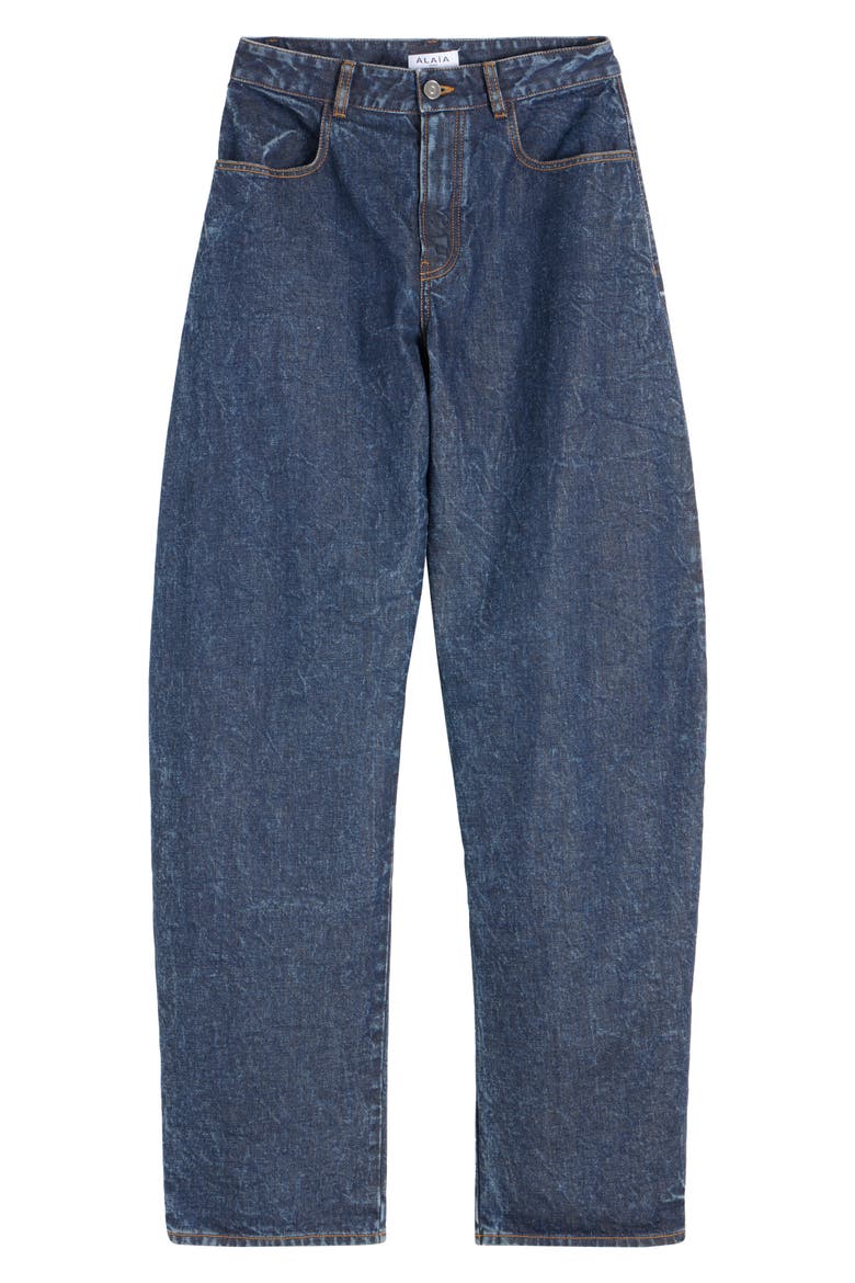Low Rise Round Jeans, Alternate, color, DOCK BLUE
