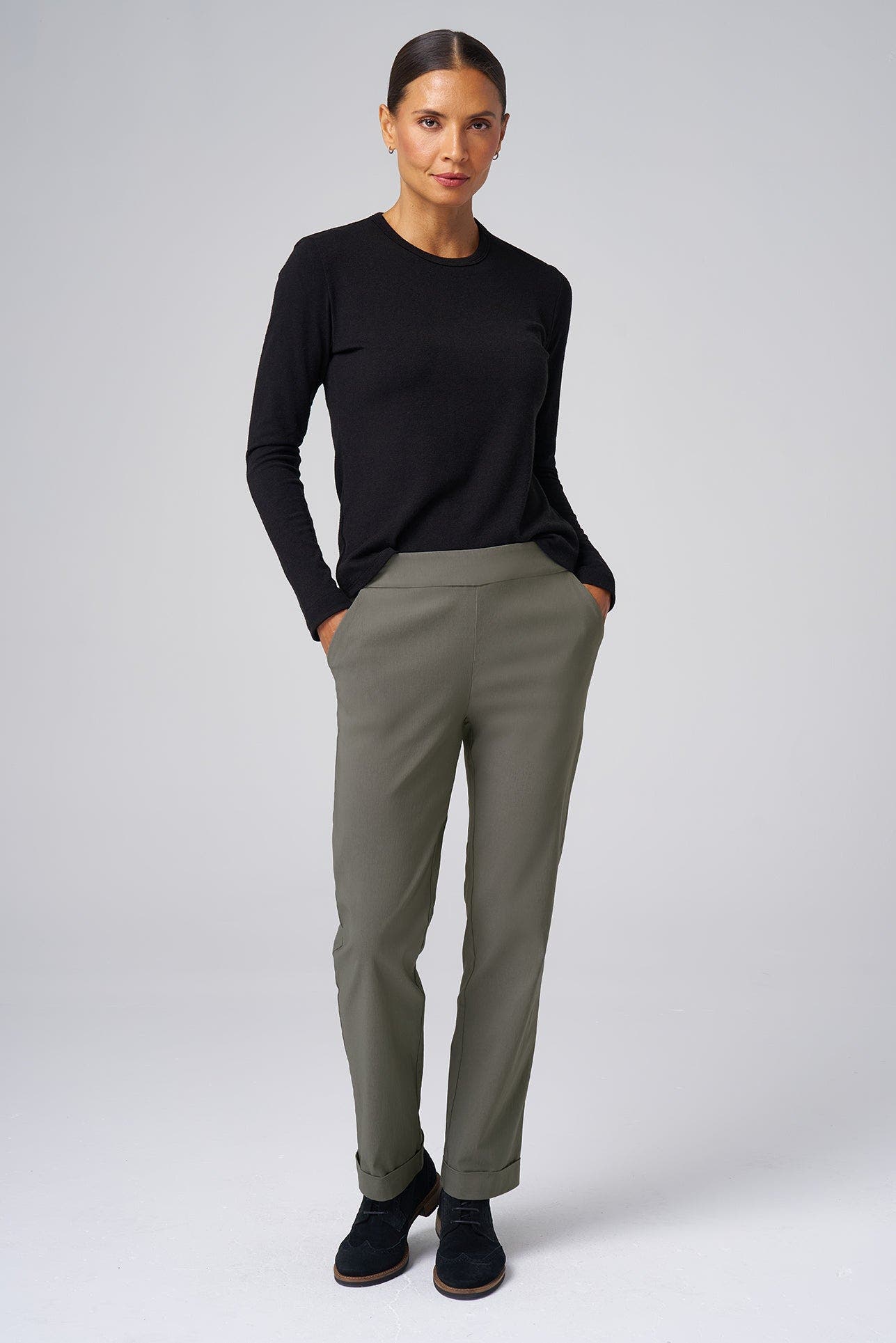 Structured Stretch Cuffed Tapered Pant - image 5