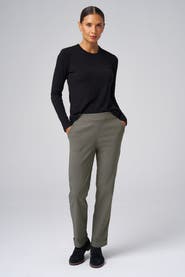 Franne Golde Structured Stretch Cuffed Tapered Pant