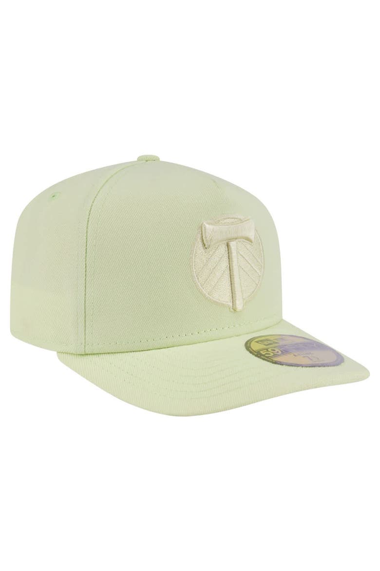 Men's New Era Green Portland Timbers Color Pack A-Frame 59FIFTY Fitted Hat, Alternate, color, Green