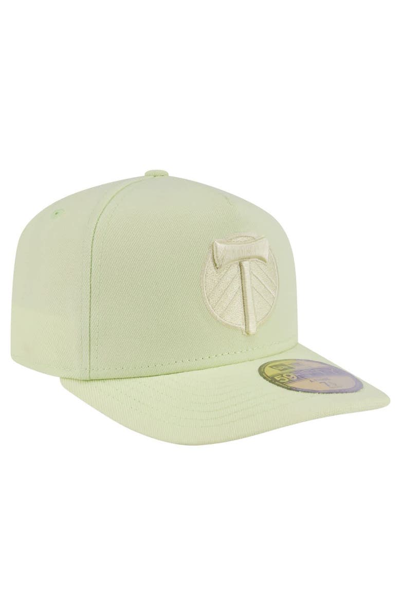 New Era Men's New Era Green Portland Timbers Color Pack A-Frame 59FIFTY Fitted Hat, Alternate, color, Green
