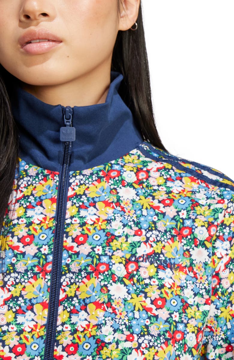 adidas Originals x Liberty London Cotton Twill Track Jacket, Alternate, color, Multicolor/ Night Indigo