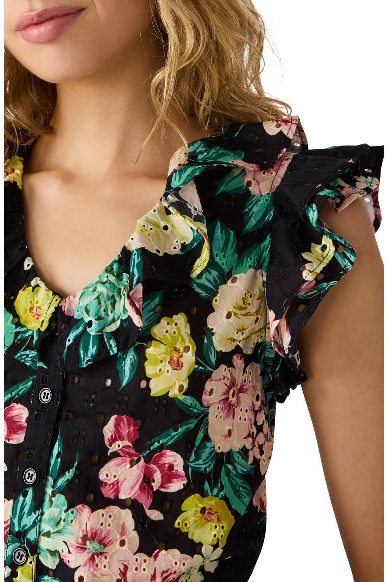 Mayra Top, Alternate, color, BLACK DITSY FLORAL