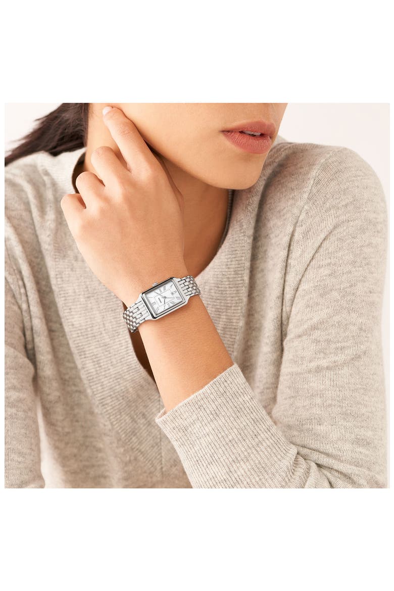 Raquel Bracelet Watch, 23mm, Alternate, color, SILVER
