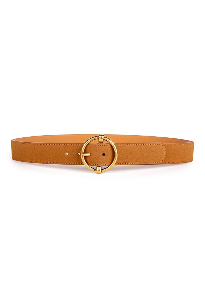 Notch Center Bar Belt, Main, color, MID BROWN