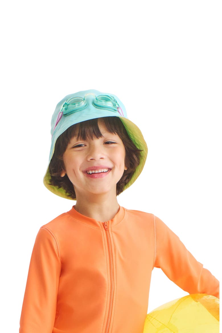 Kids Reversible Sun Hat, Alternate, color, Mist Banana
