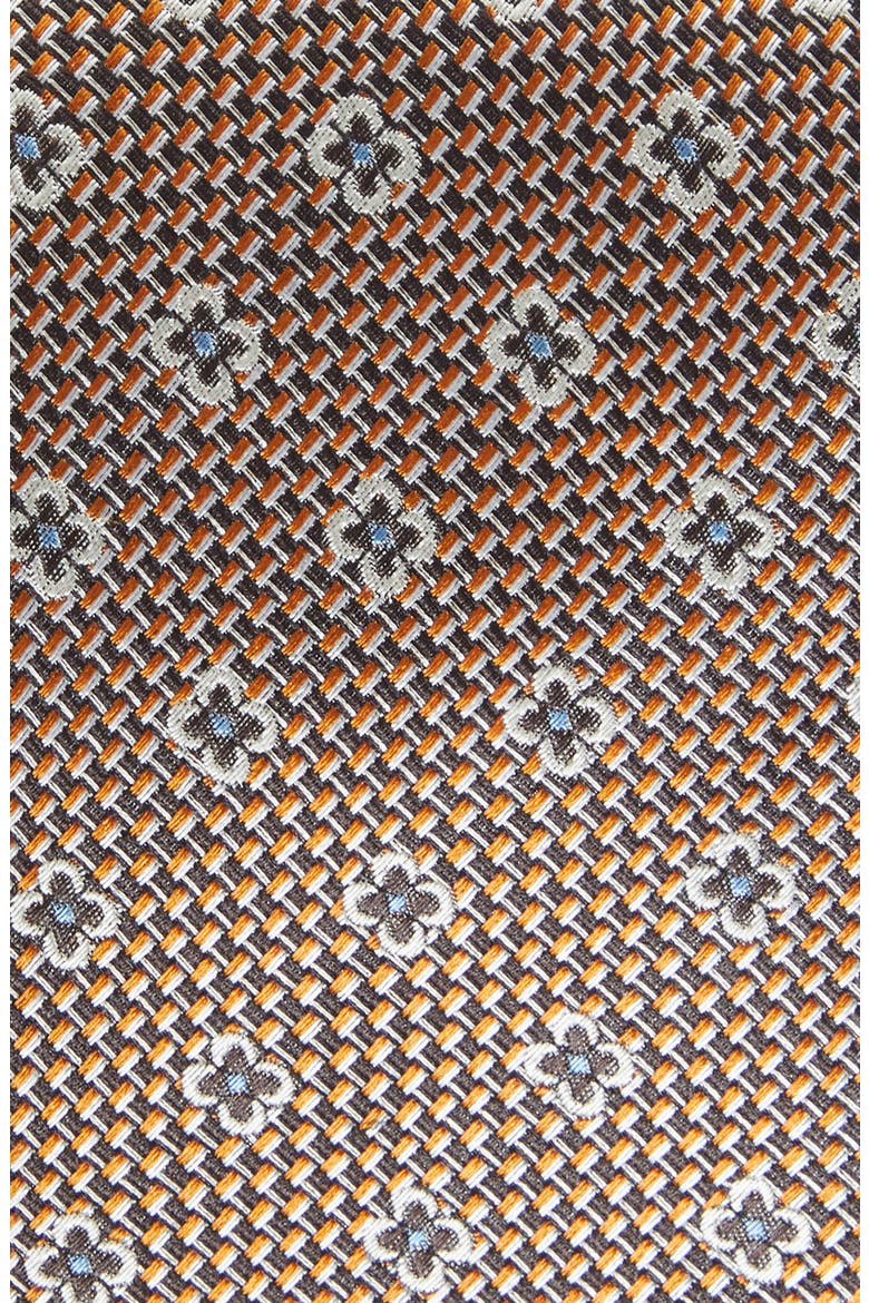 Paglie Floral Mulberry Silk Tie, Alternate, color, ORANGE