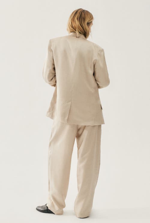 Silk Laundry Twill Miami Blazer Hazelnut In Hazelnut