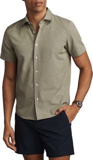 Rhone Brezza Performance Short Sleeve Button-Up Shirt