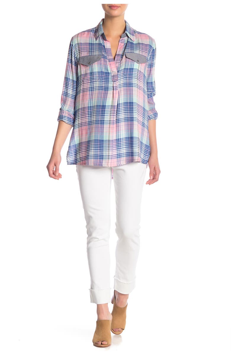 Seven7 High-Rise Cuffed Slim Straight Jeans, Alternate, color, 