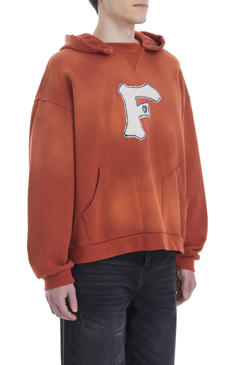 FOUND Tie Dye Cotton Graphic Hoodie, Alternate, color, Vintage Red