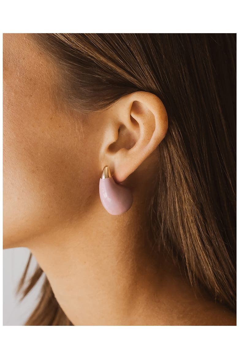Brystol Enamel Stud Earrings, Alternate, color, GOLD