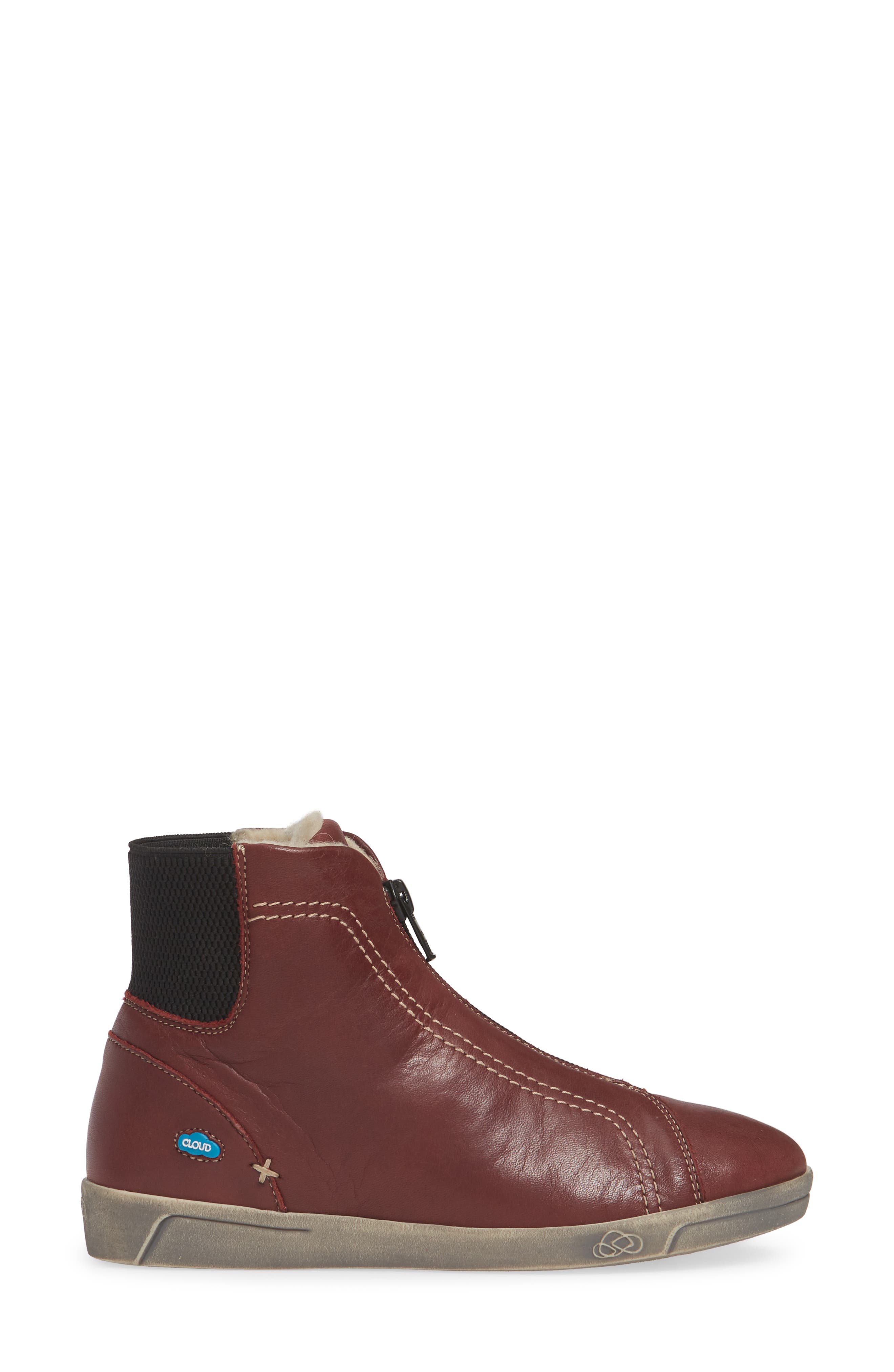 Amiga Wool Lined Bootie, Alternate, color, PURPLE LEATHER