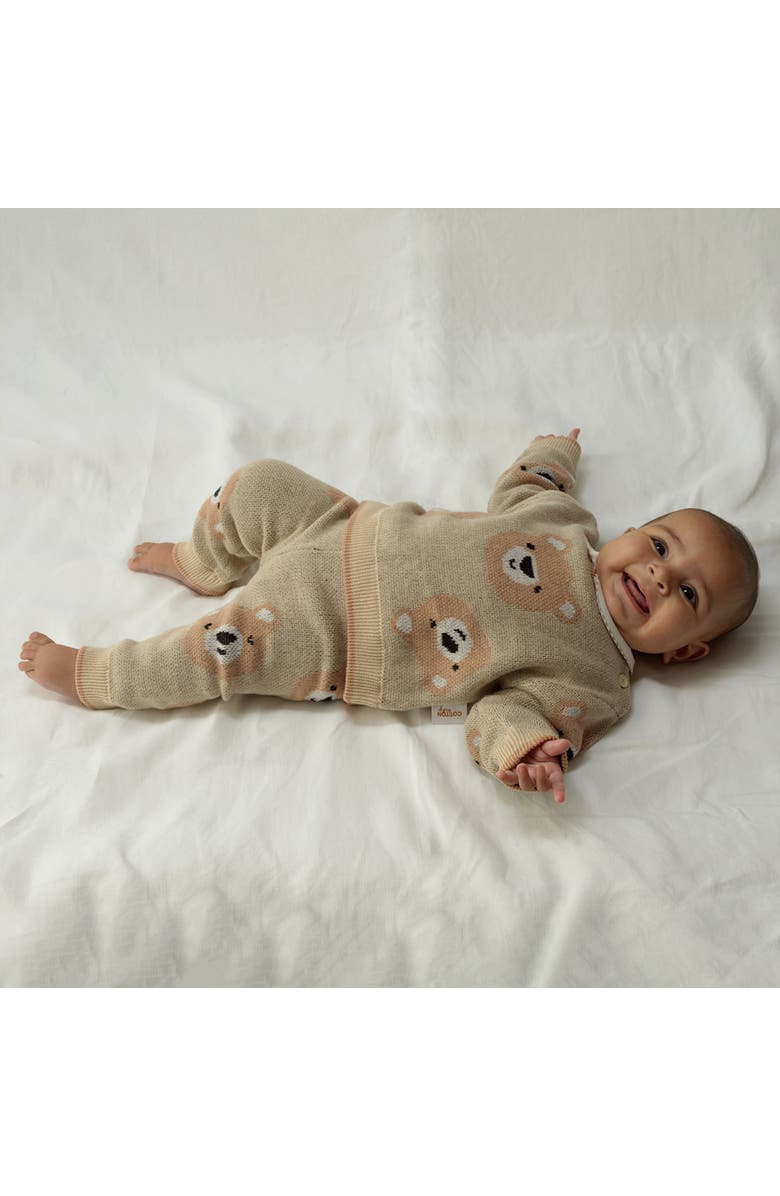 Rachel Riley Teddy Knit Sweater & Leggings Set, Alternate, color, Brown