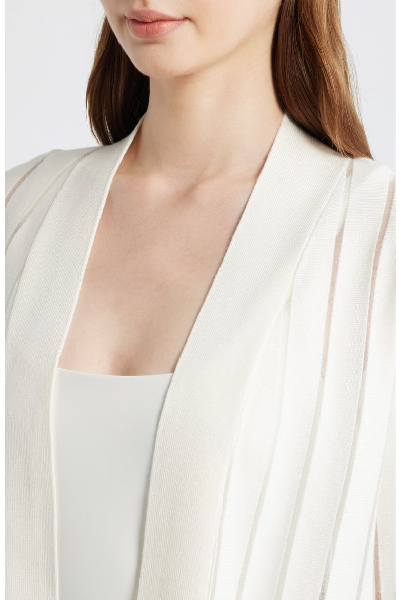 Sheer Stripe Shrug, Alternate, color, WHITE DOVE