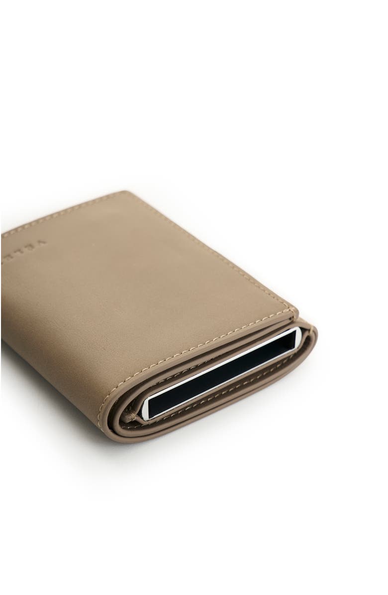Velez Garry Tech Leather Card Holder, Alternate, color, Grey