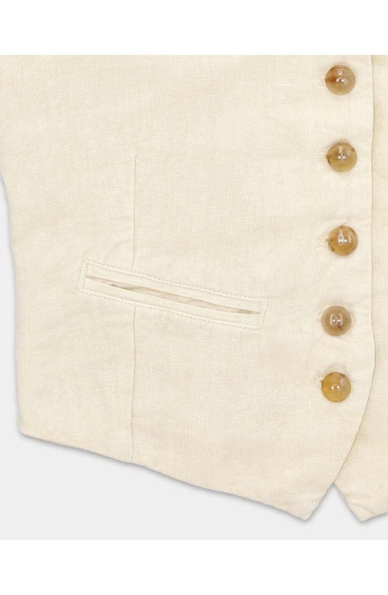 Fortela Demi-Linen Tailored Vest, Alternate, color, White