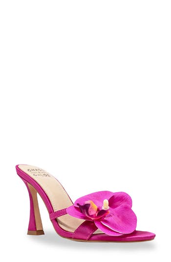 CHASE & CHLOE CHASE AND CHLOE FLOWER SLIDE SANDAL 