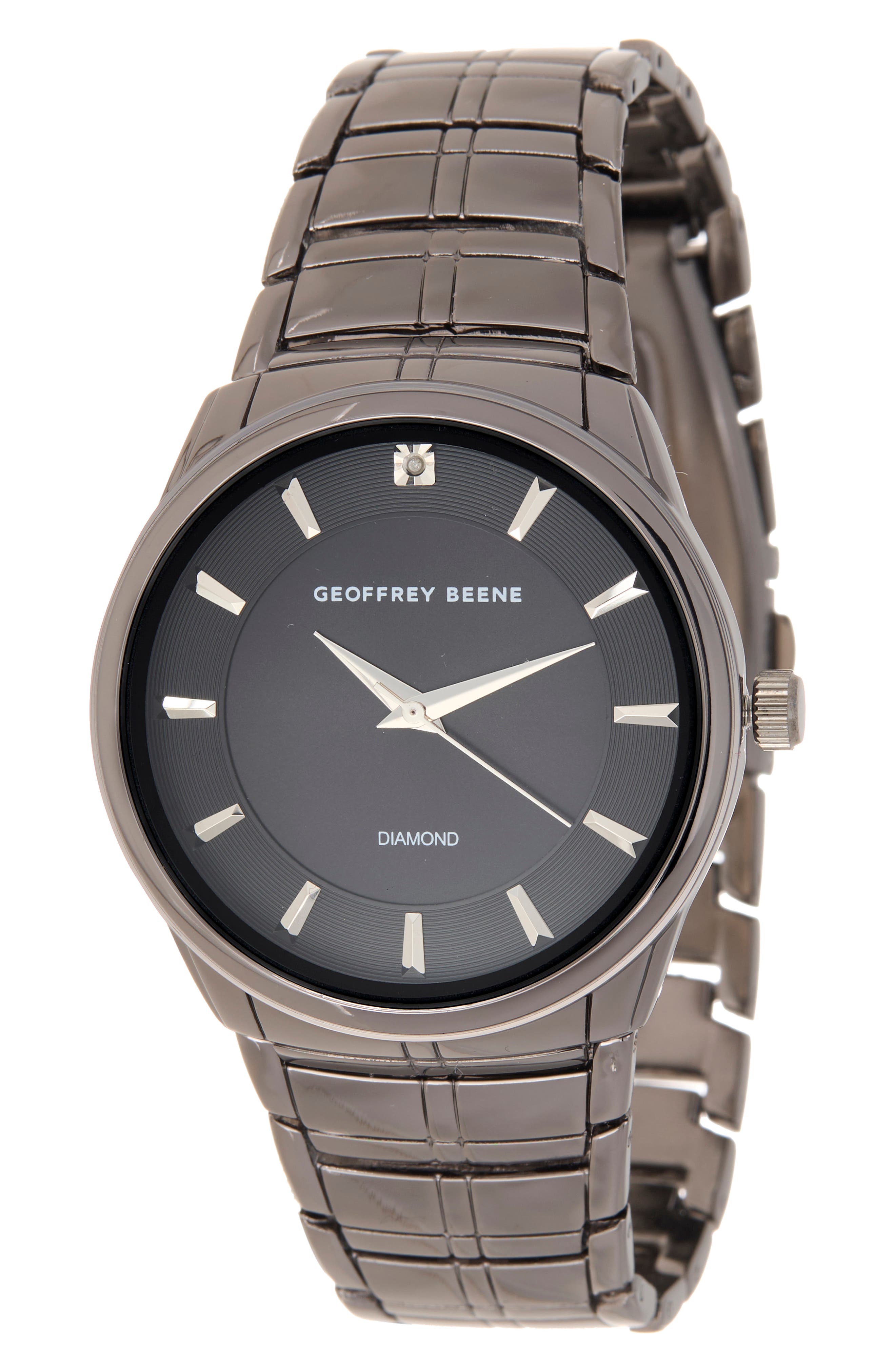 GEOFFREY BEENE Men's Slim Diamond Bracelet Watch, 41mm - 0.001 ctw