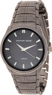 GEOFFREY BEENE Men's Slim Diamond Bracelet Watch, 41mm - 0.001 ctw
