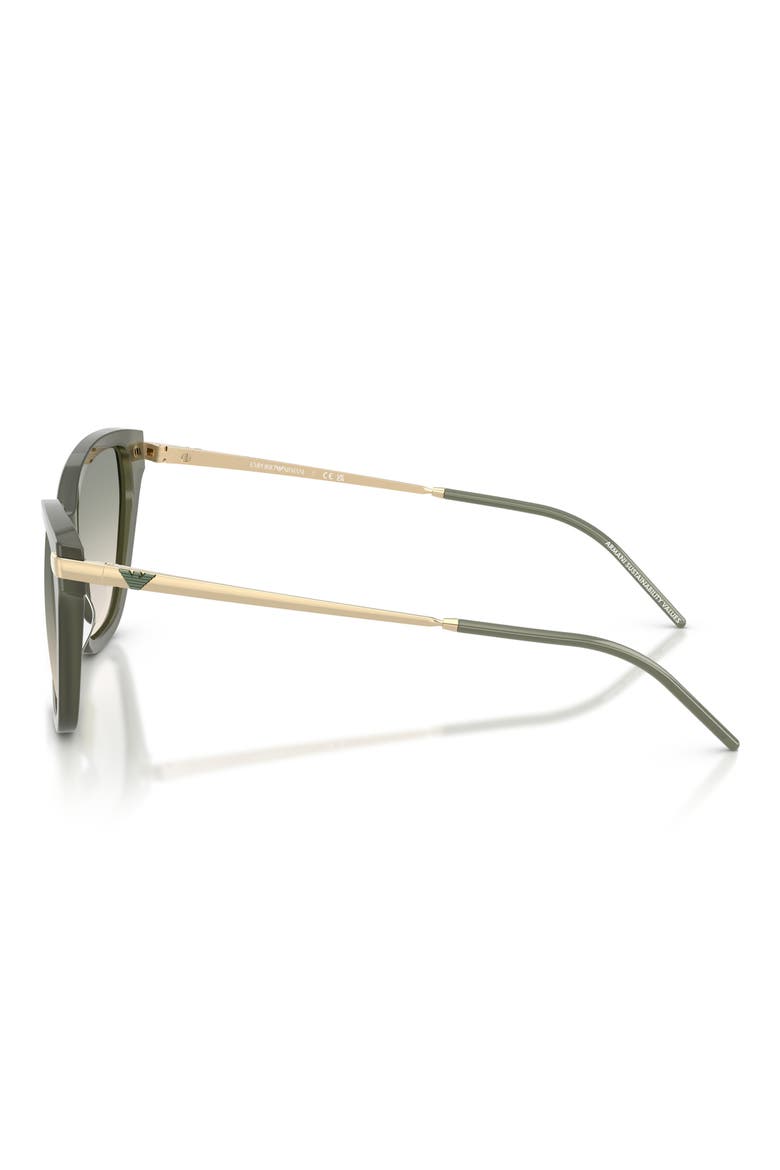 54mm Gradient Cat Eye Sunglasses, Alternate, color, OPAL GREEN / BROWN / GREEN
