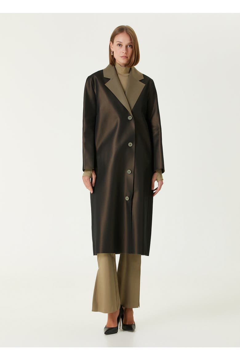 Wool Blend Paper Coat, Alternate, color, Brown