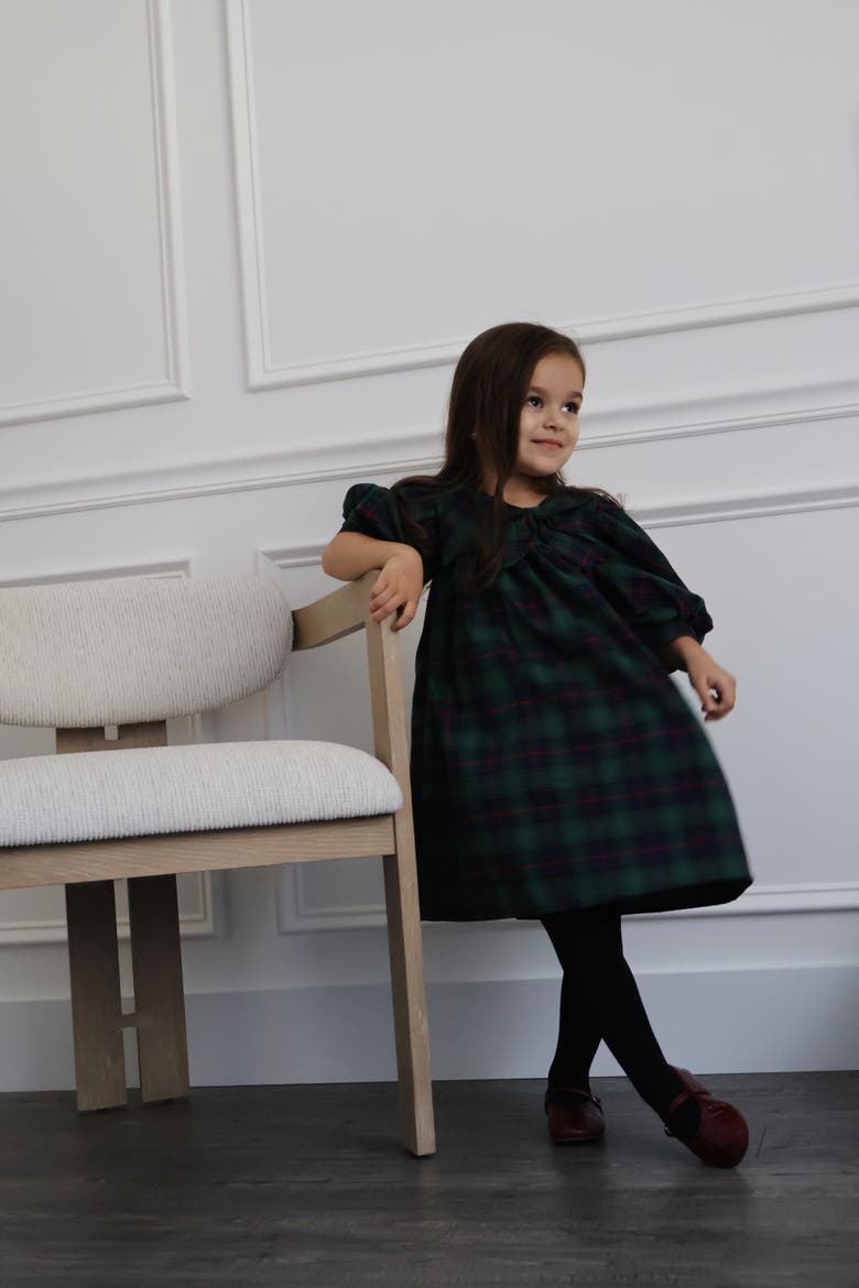 Rosemoor Dress, Alternate, color, Green Tartan