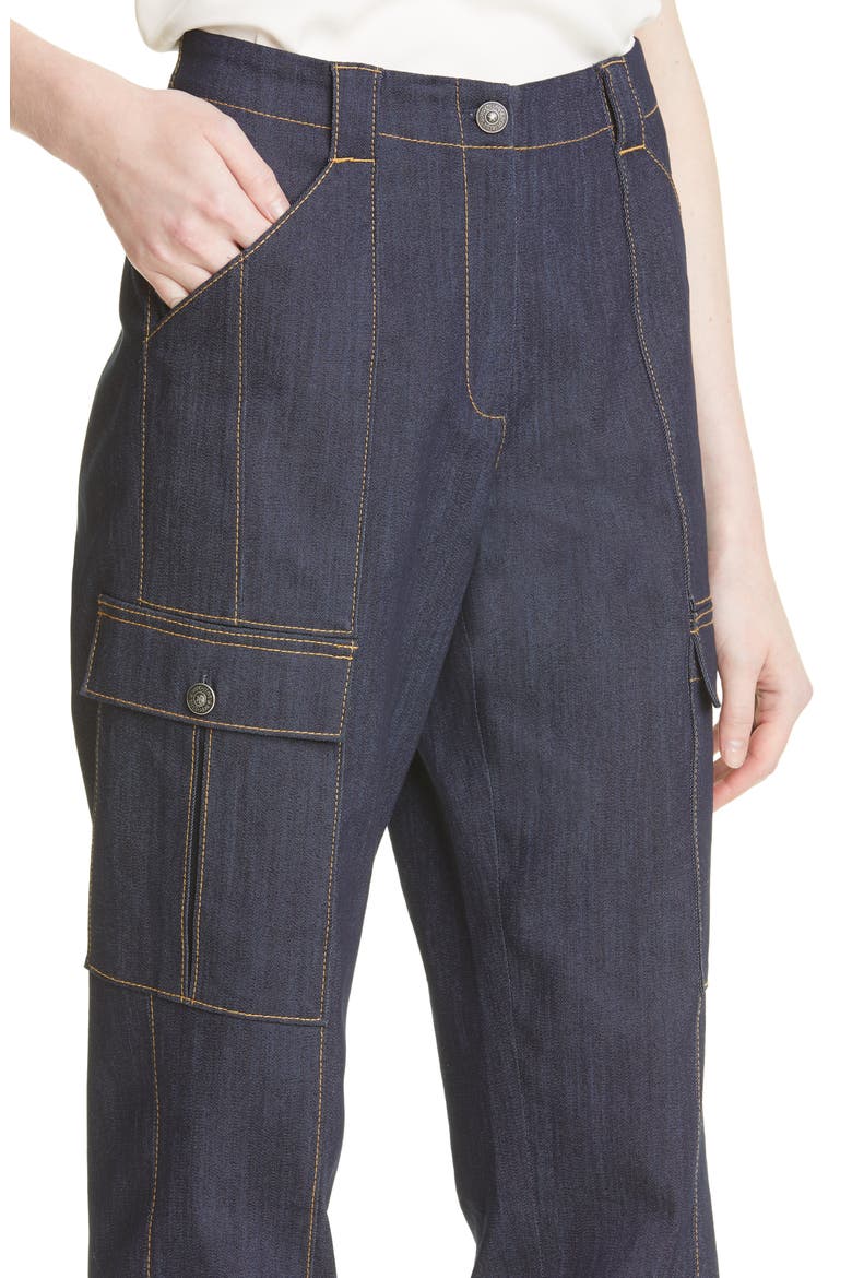 Kelly Skinny Denim Joggers, Alternate, color, INDIGO