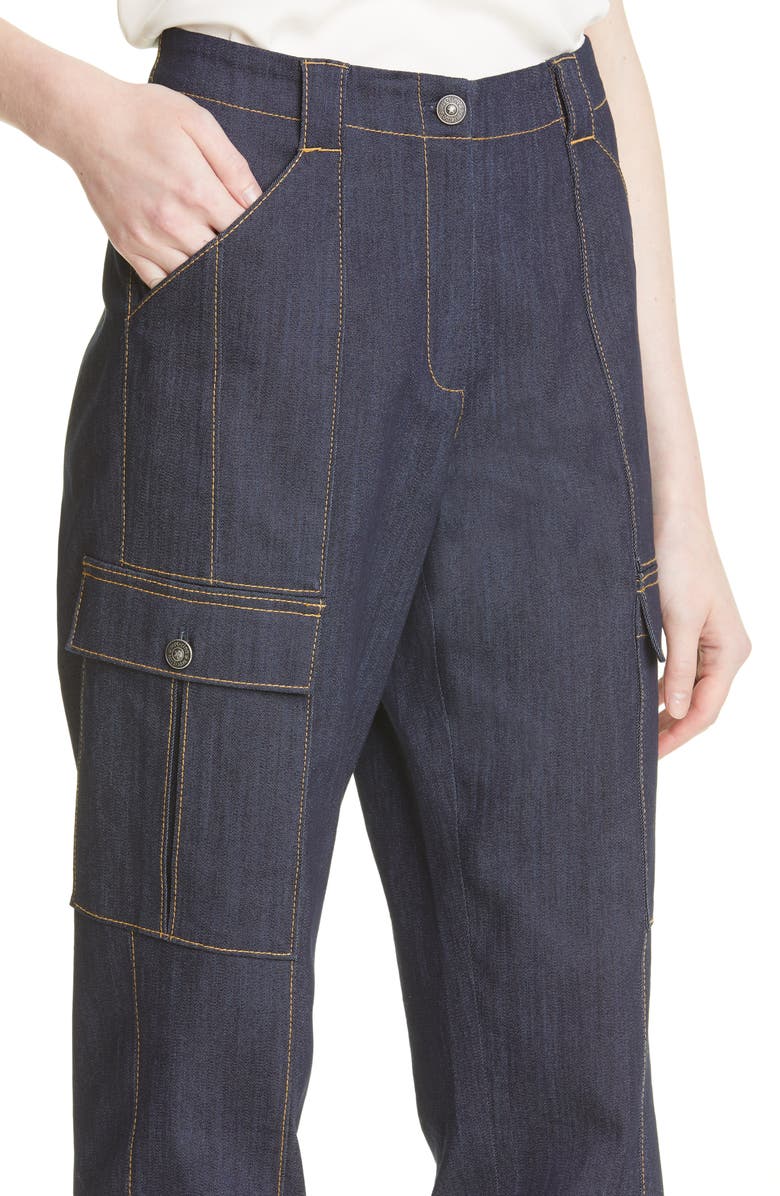 Cinq à Sept Kelly Skinny Denim Joggers, Alternate, color, Indigo